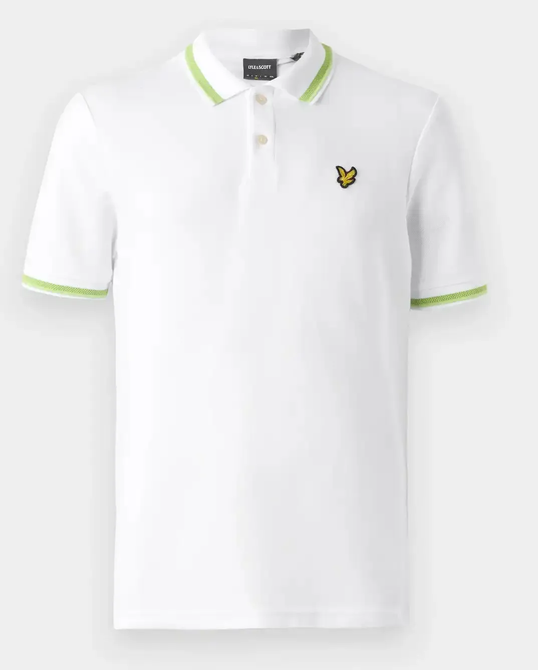Lyle & Scott Multi Tipped Polo Shirt White/Vibrant Kiwi/Key Lime