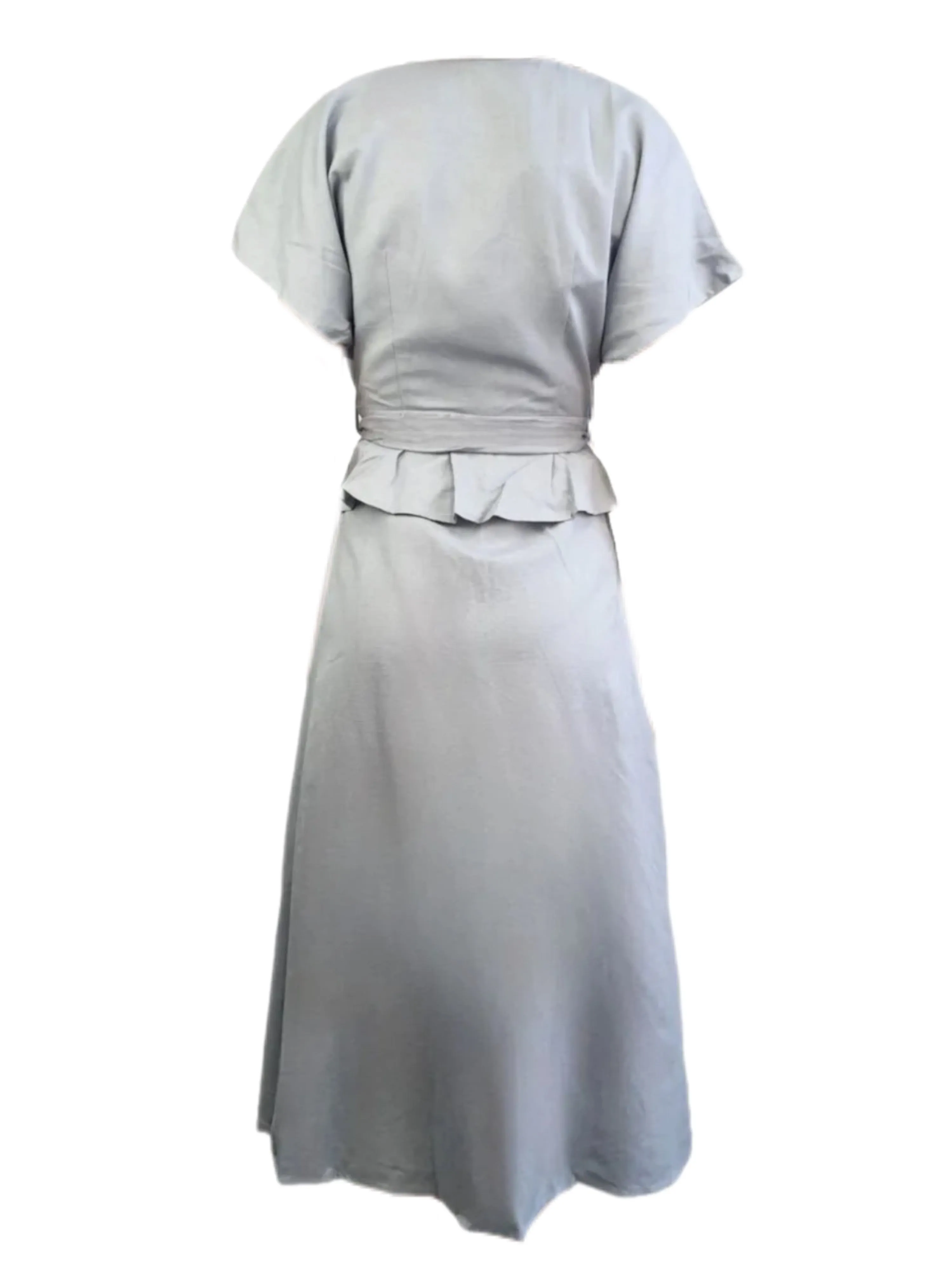 MADISON THE LABEL Women's Blue Linen Midi A-Line Dress #MS0241 X-Small NWT