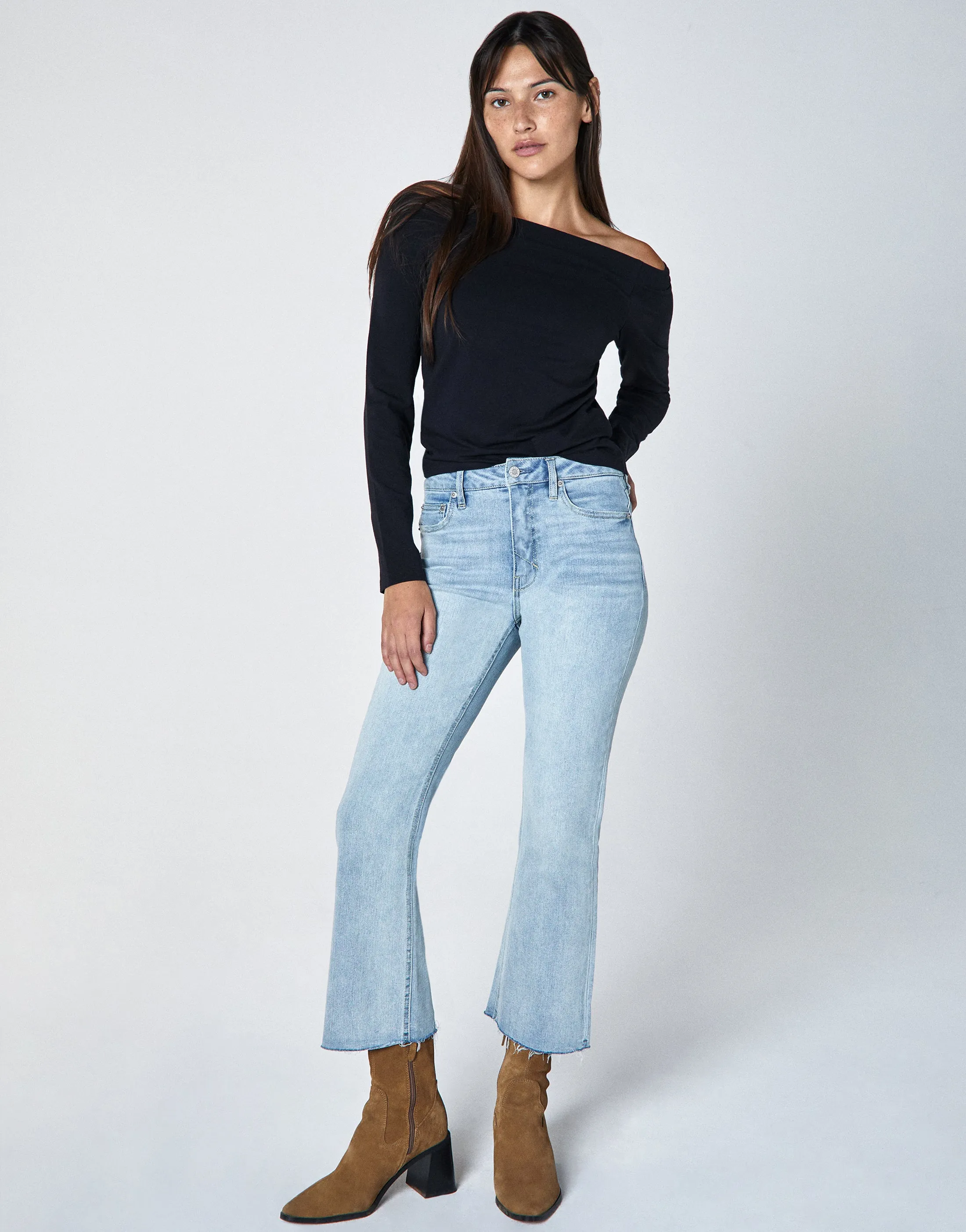 MARLOW Mid-Rise Cropped Demi Flare in Bend