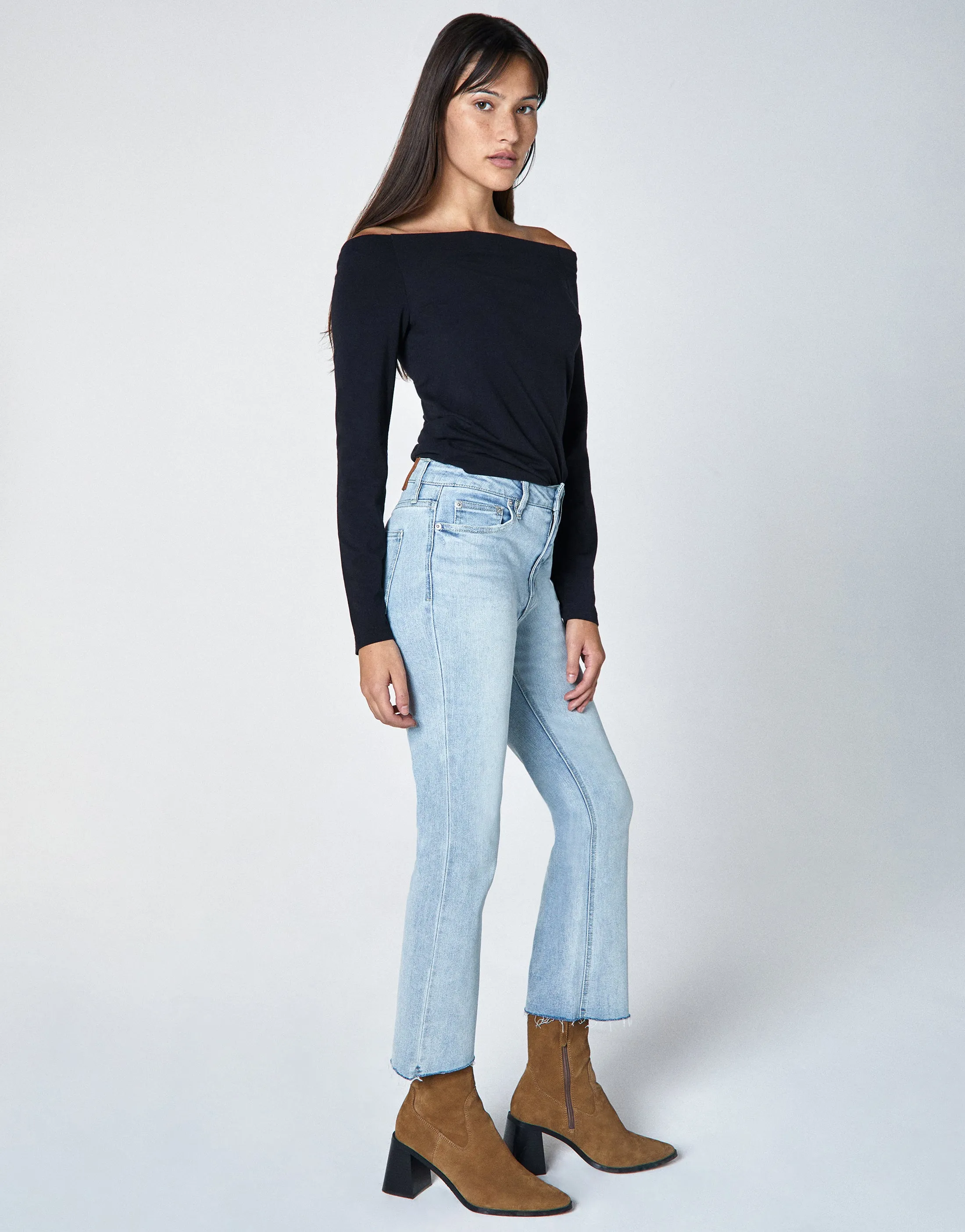 MARLOW Mid-Rise Cropped Demi Flare in Bend