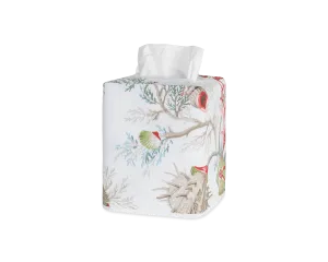 Matouk - Del Tesoro Linen Tissue Box Cover - Coral