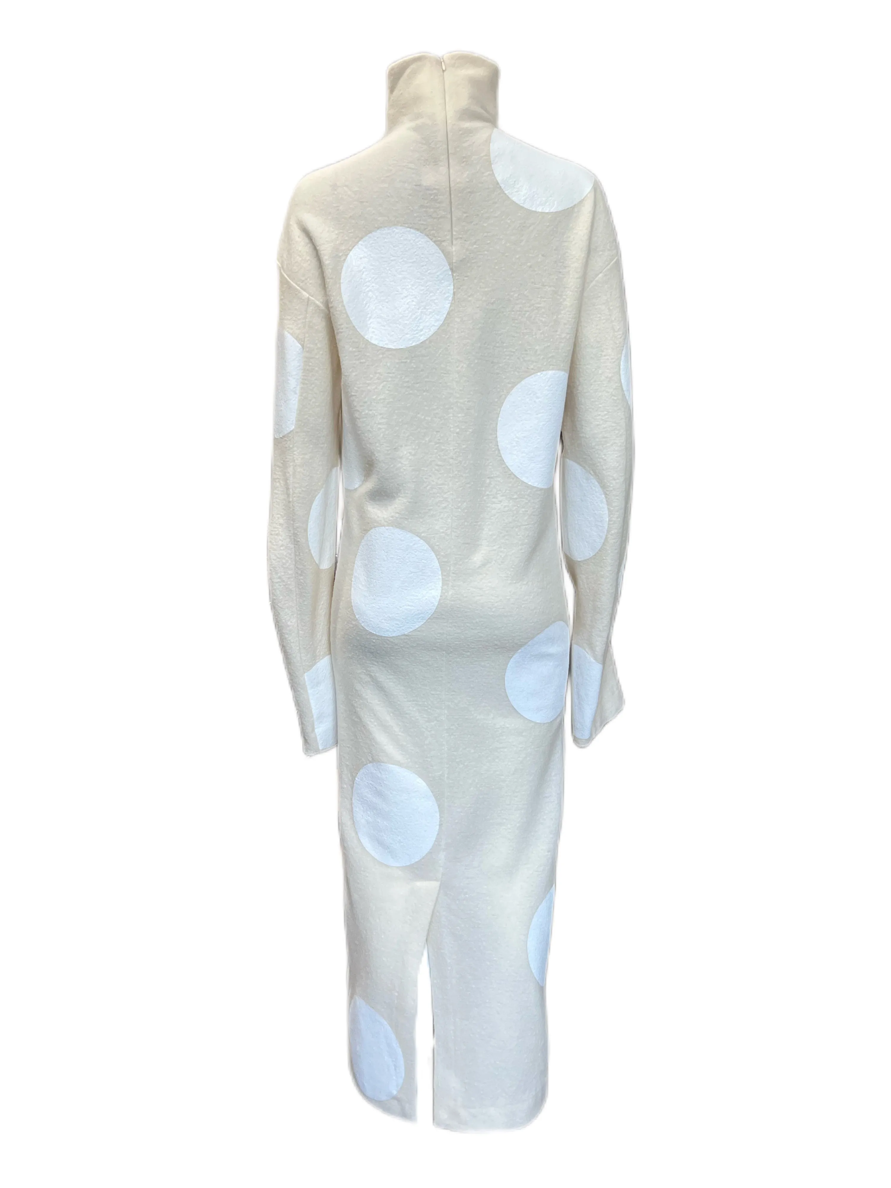 Max Mara Women's Natural Malizia Virgin Wool Jersey Dress Size M NWT