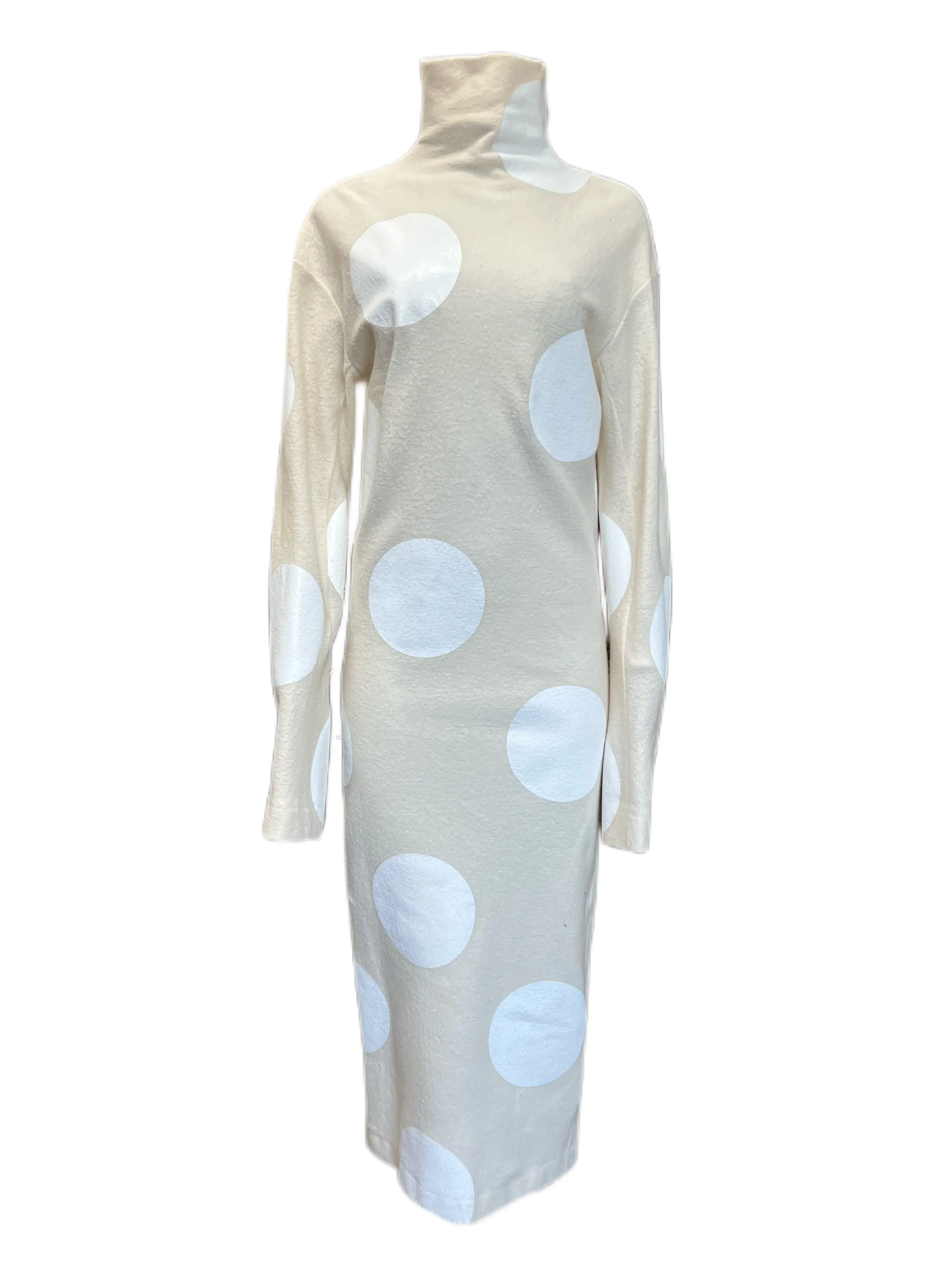Max Mara Women's Natural Malizia Virgin Wool Jersey Dress Size M NWT