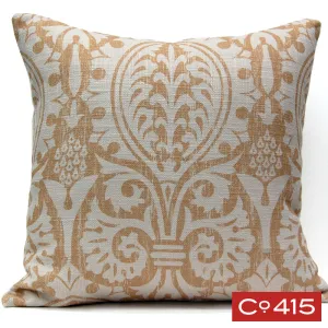 Medieval Damask Pillow - Gold