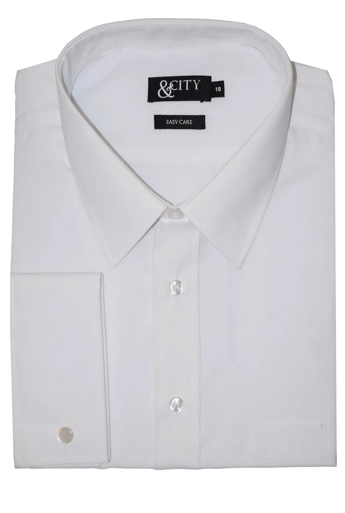 Mens Easy Care Poly Cotton Double Cuff Shirts