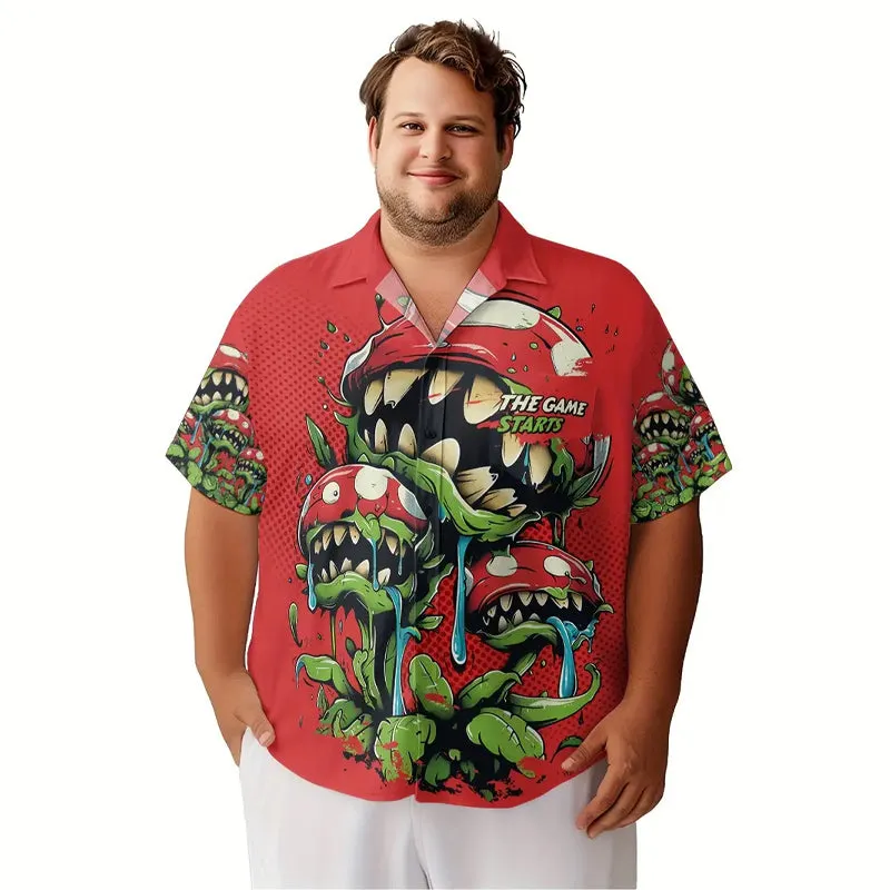 Men's Hip-hop Street Printed Casual Short Sleeve Shirt
