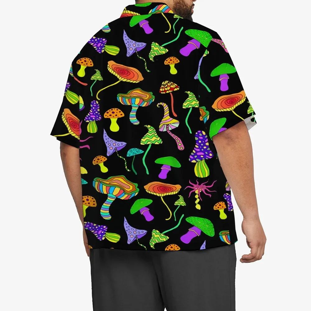 Men's Mushrooms Graphic Print Short Sleeve Shirt 2412006688