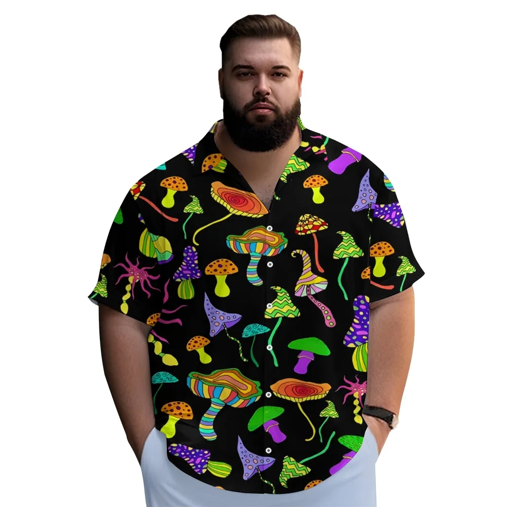 Men's Mushrooms Graphic Print Short Sleeve Shirt 2412006688