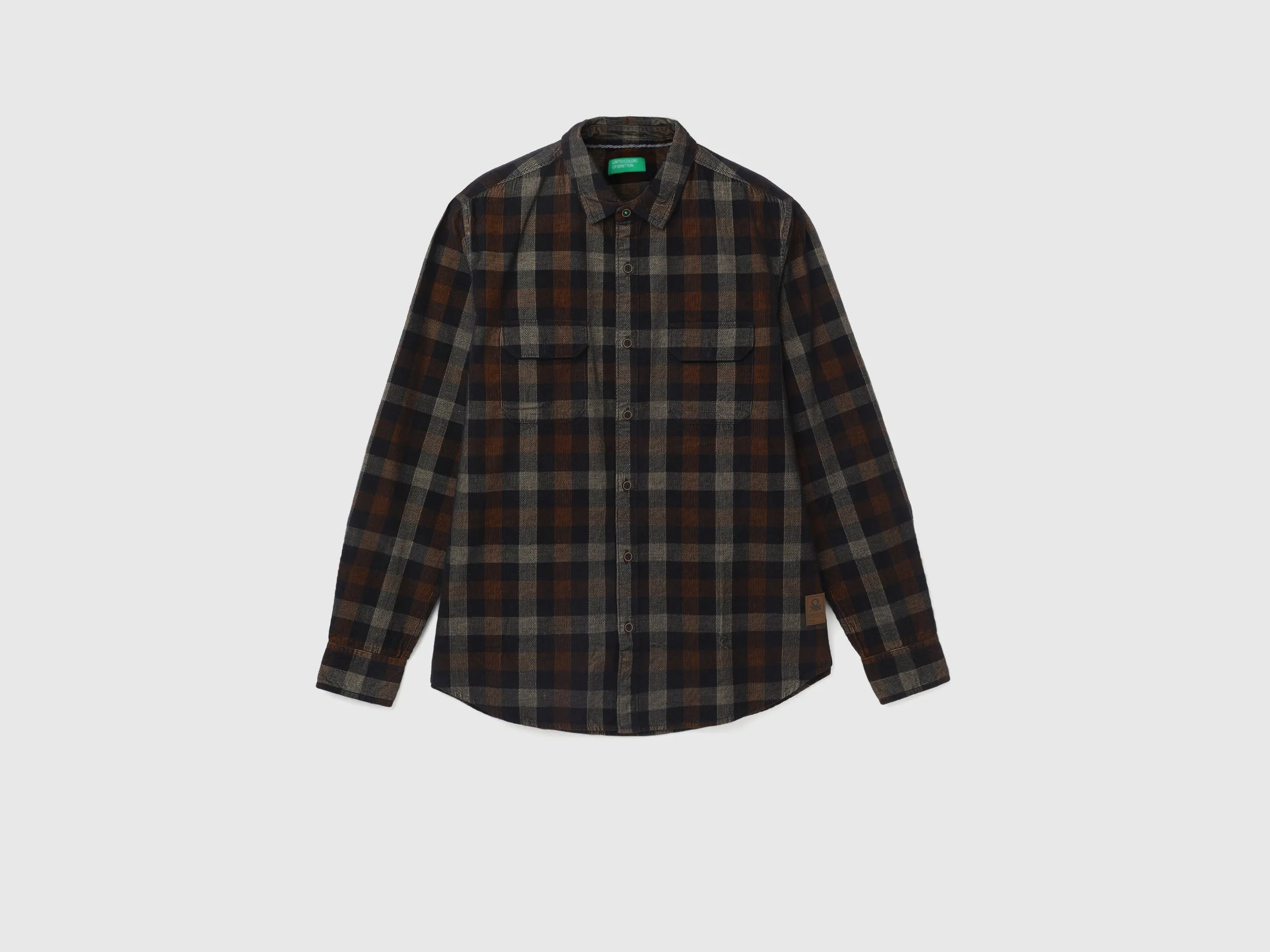 Men's Regular Fit Spread Collar Checked Shirts