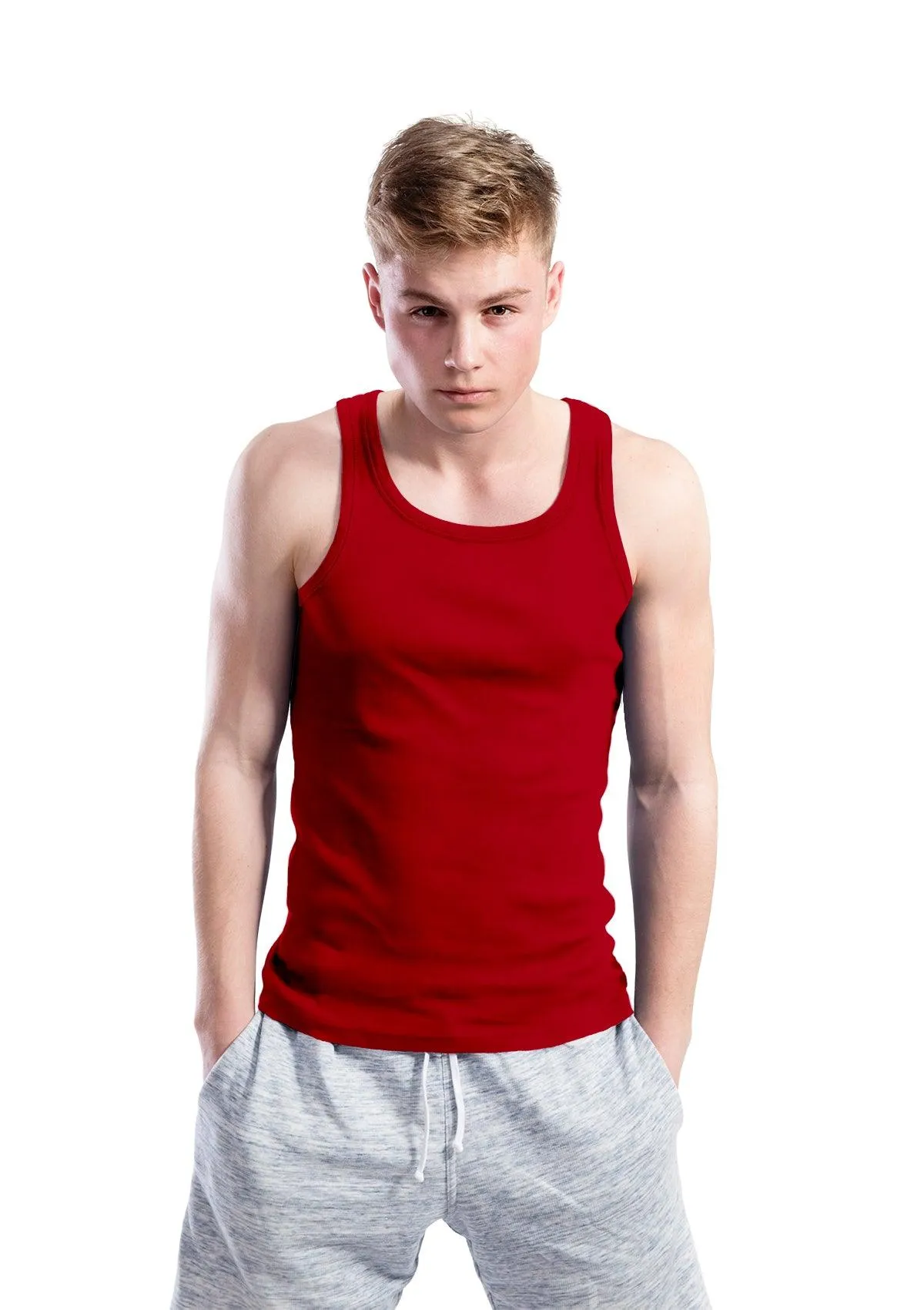 Mens Tank T-Shirts Red