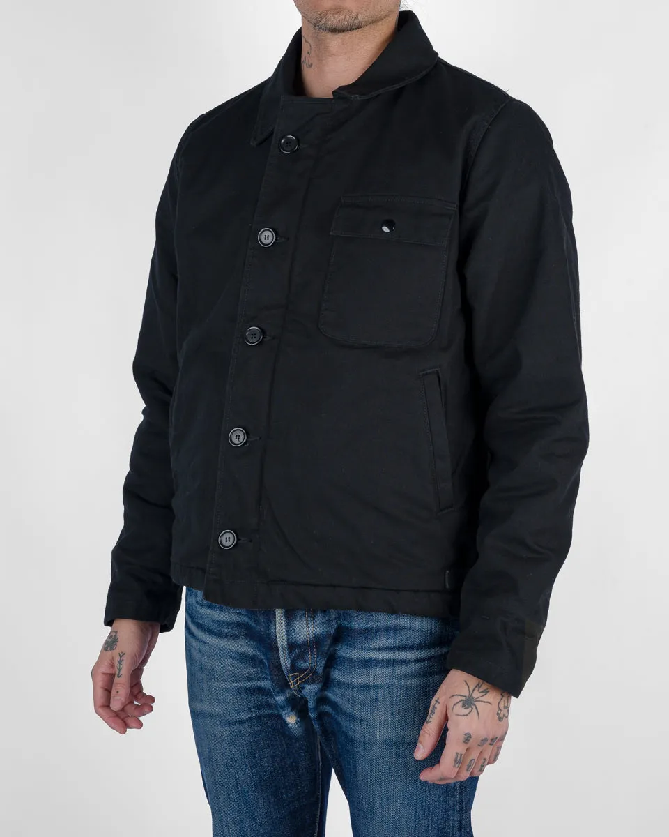 Military Serge A2 Deck Jacket - Black