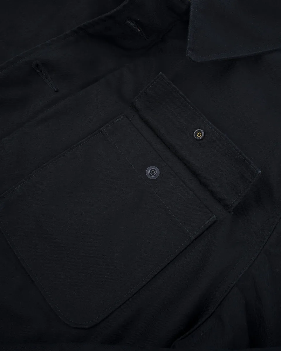 Military Serge A2 Deck Jacket - Black
