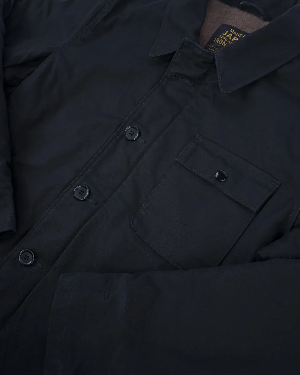 Military Serge A2 Deck Jacket - Black