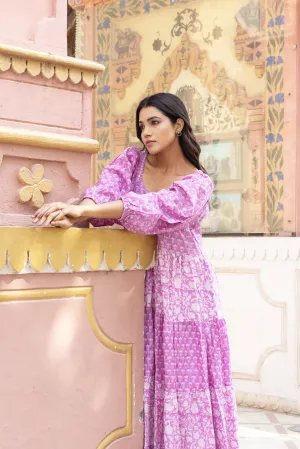 Mink Tier Ruffle Dress