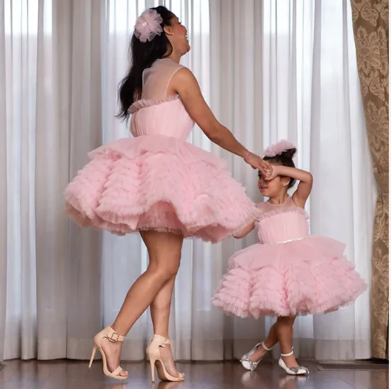 Mom and Daughter Matching Pink Perfect Dress