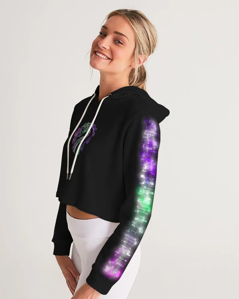 Neo Nights Women's Cropped Hoodie