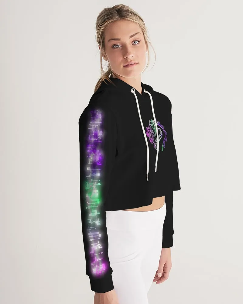 Neo Nights Women's Cropped Hoodie