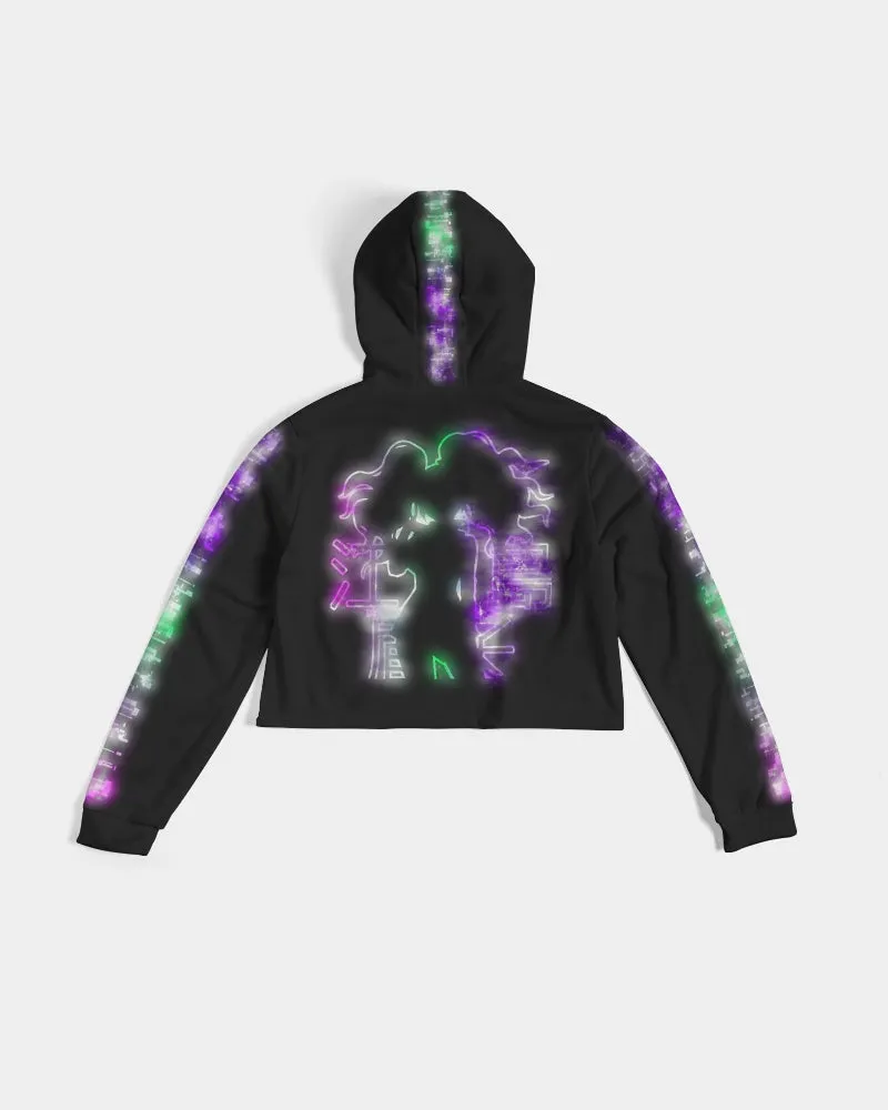 Neo Nights Women's Cropped Hoodie