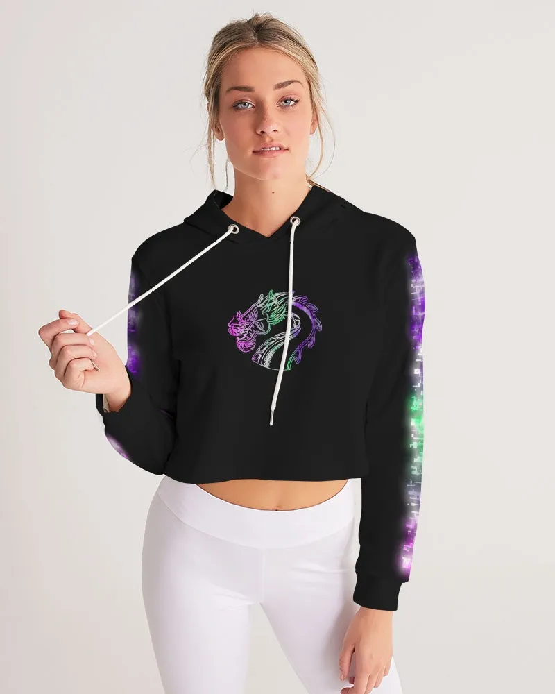 Neo Nights Women's Cropped Hoodie