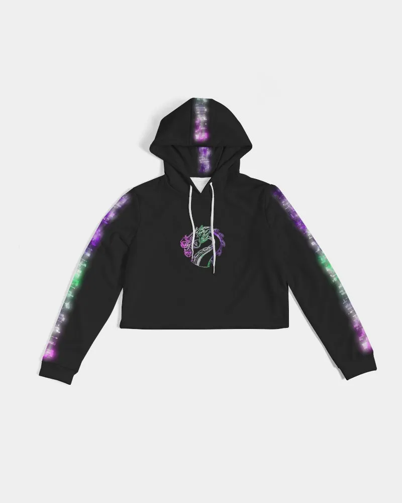 Neo Nights Women's Cropped Hoodie