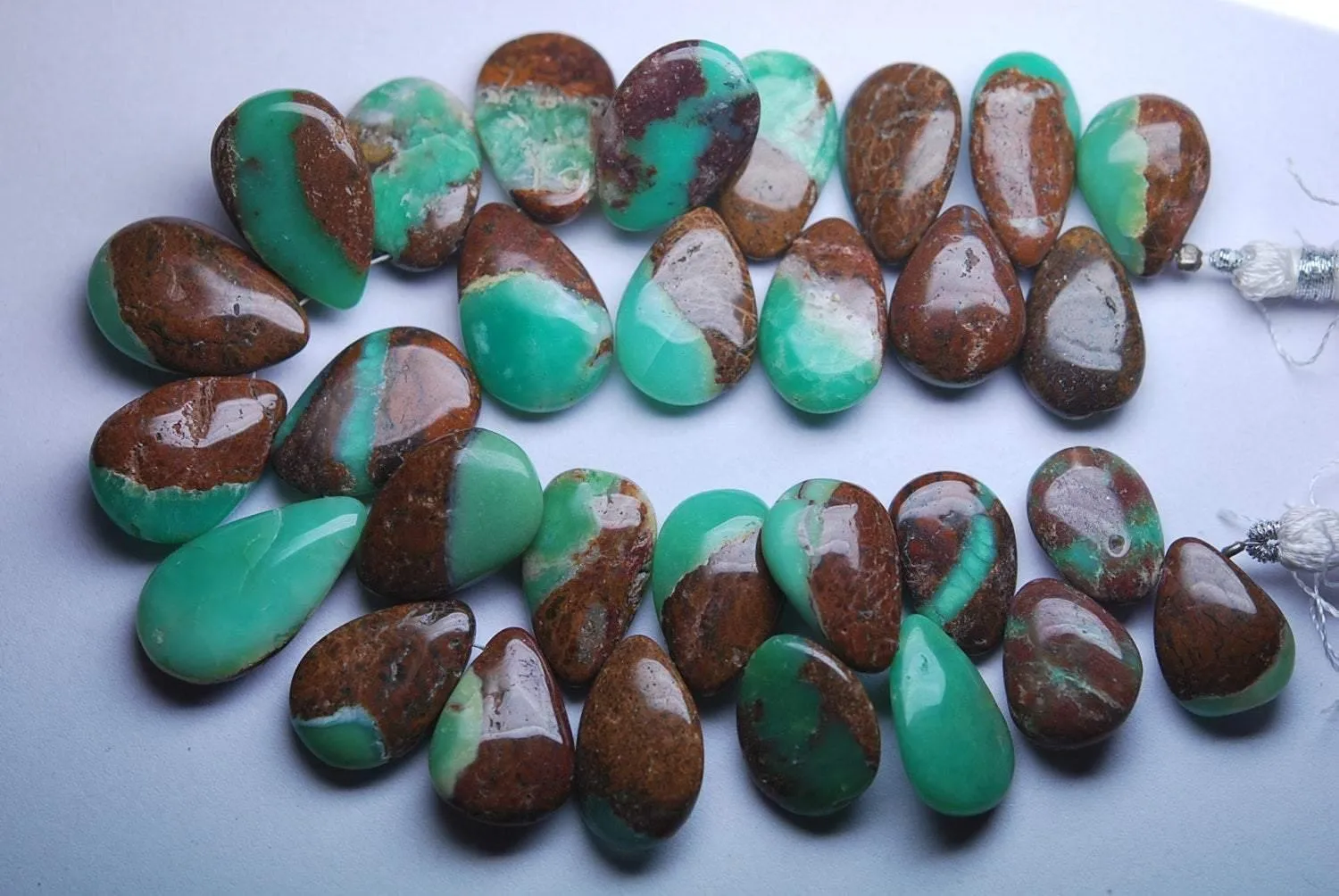 New Arrival, 10 Pcs,Superb-Finest Quality Aaa Quality Natural Chrysoprase Smooth Pear Shape Briolettes, 12-16mm Size