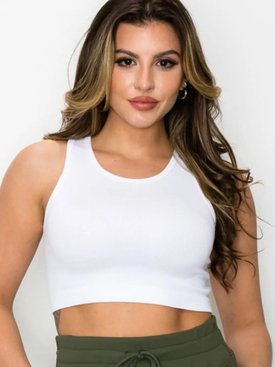 New Cropped Ribbed Tanks