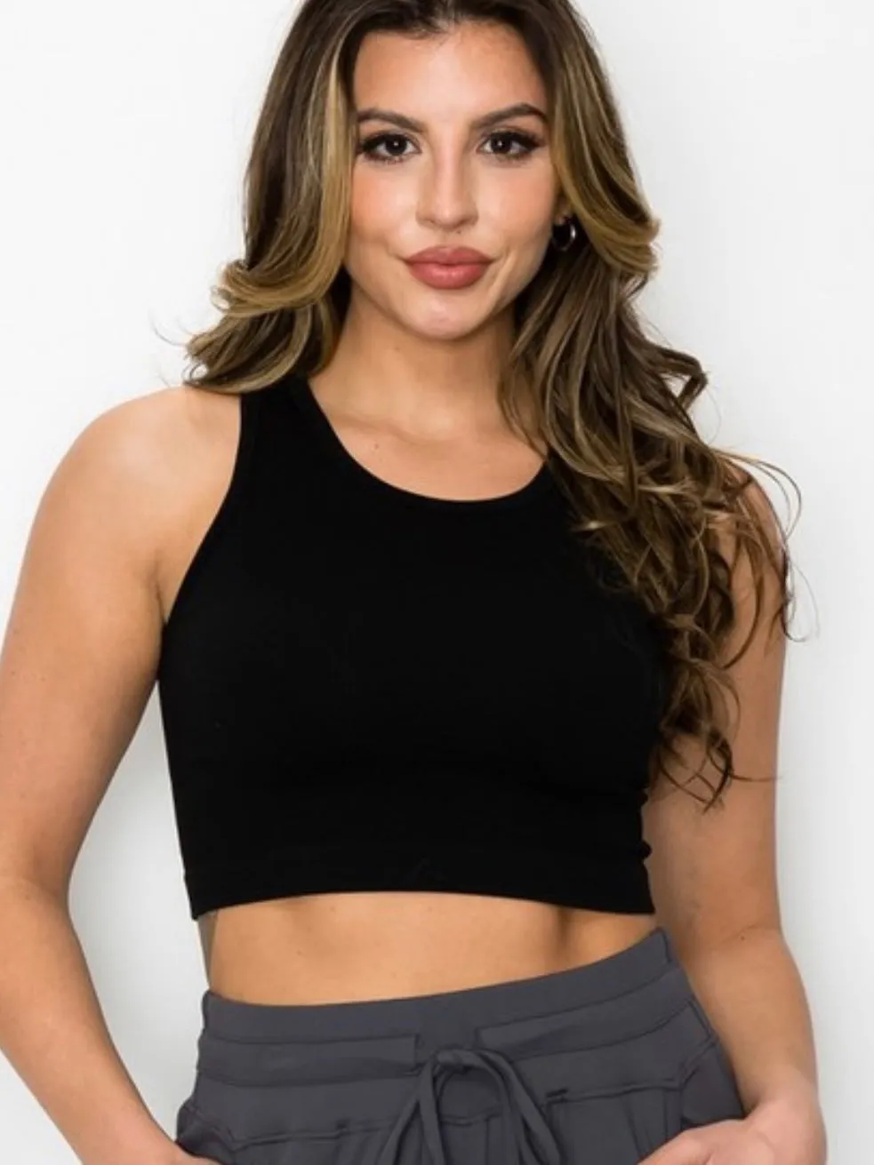 New Cropped Ribbed Tanks