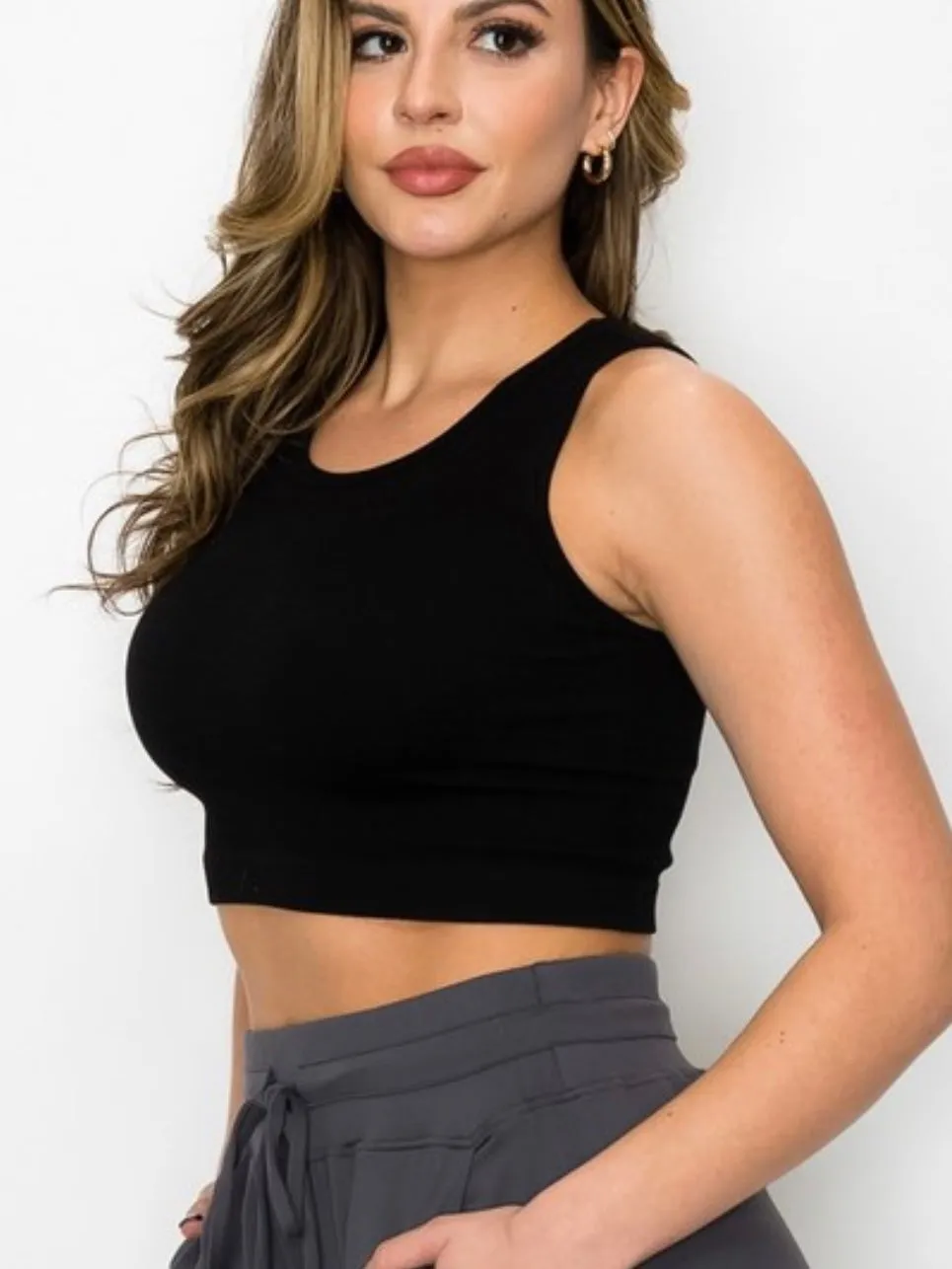 New Cropped Ribbed Tanks