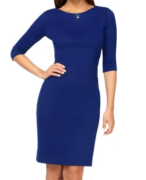 NORA GARDNER Women's Blue 3/4 Sleeve Lydia Pencil Dress #Royal 6 NWT