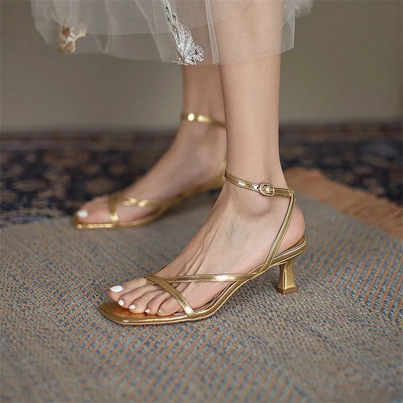 Nora Leather High Heel Sandals