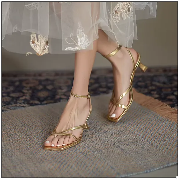 Nora Leather High Heel Sandals