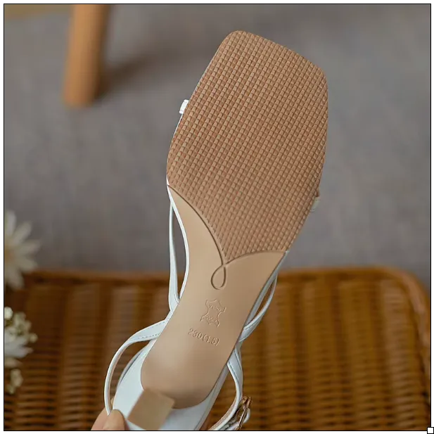 Nora Leather High Heel Sandals