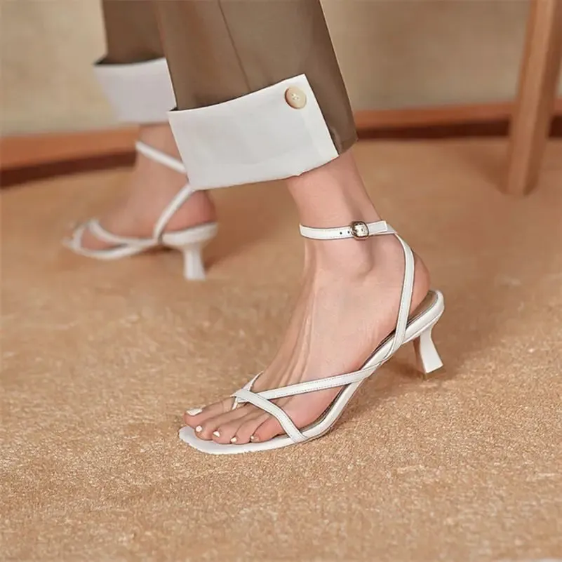 Nora Leather High Heel Sandals