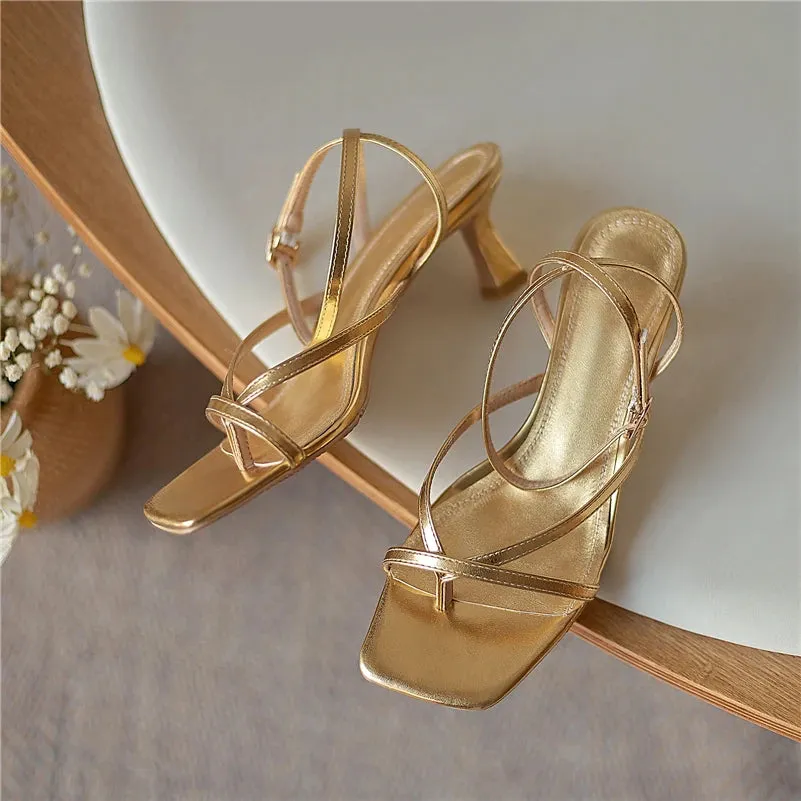 Nora Leather High Heel Sandals
