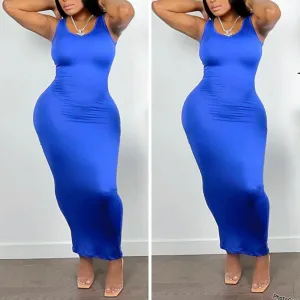 NOT SO BASIC MAXI DRESS (Royal Blue)