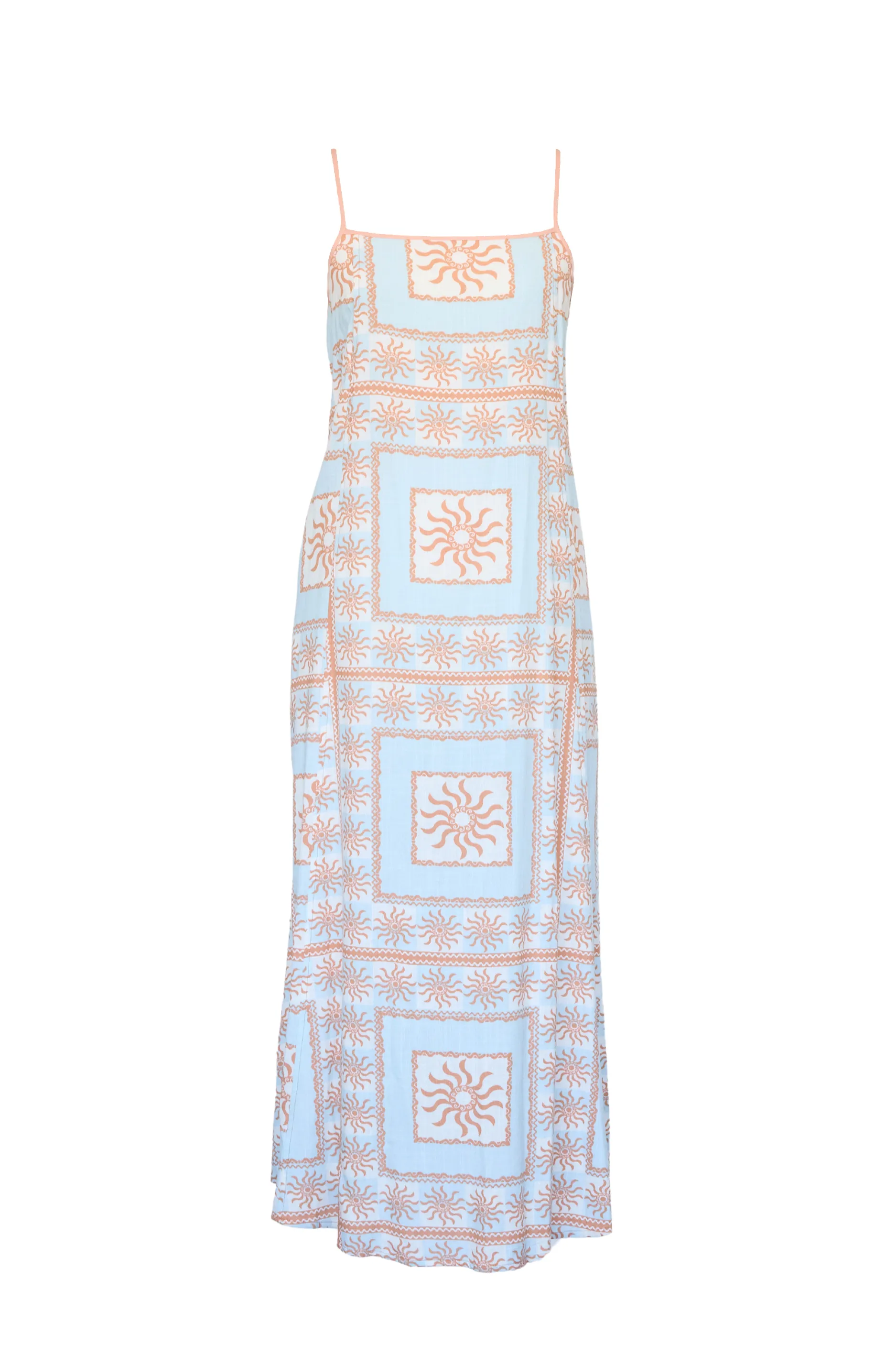 Odette Maxi Dress - Blue Flores