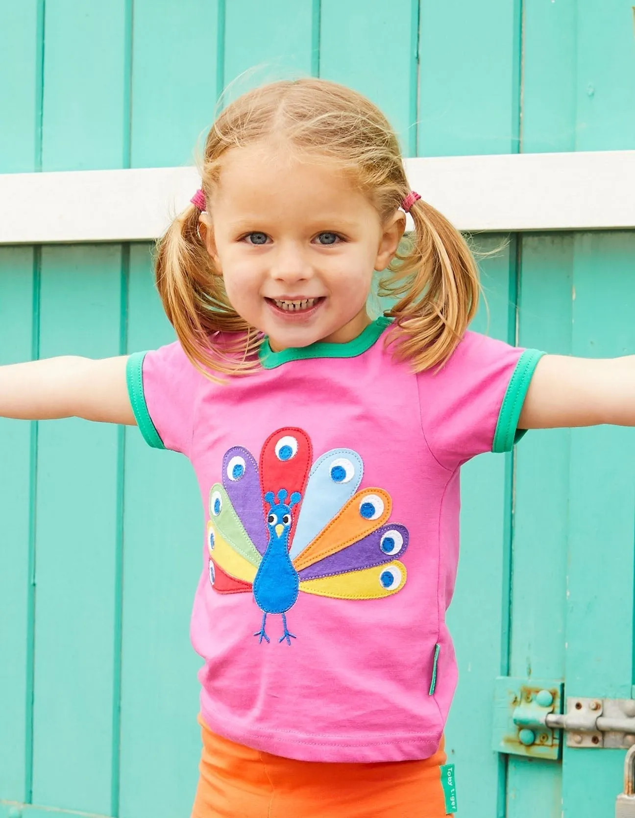 Organic Peacock Applique T-Shirt
