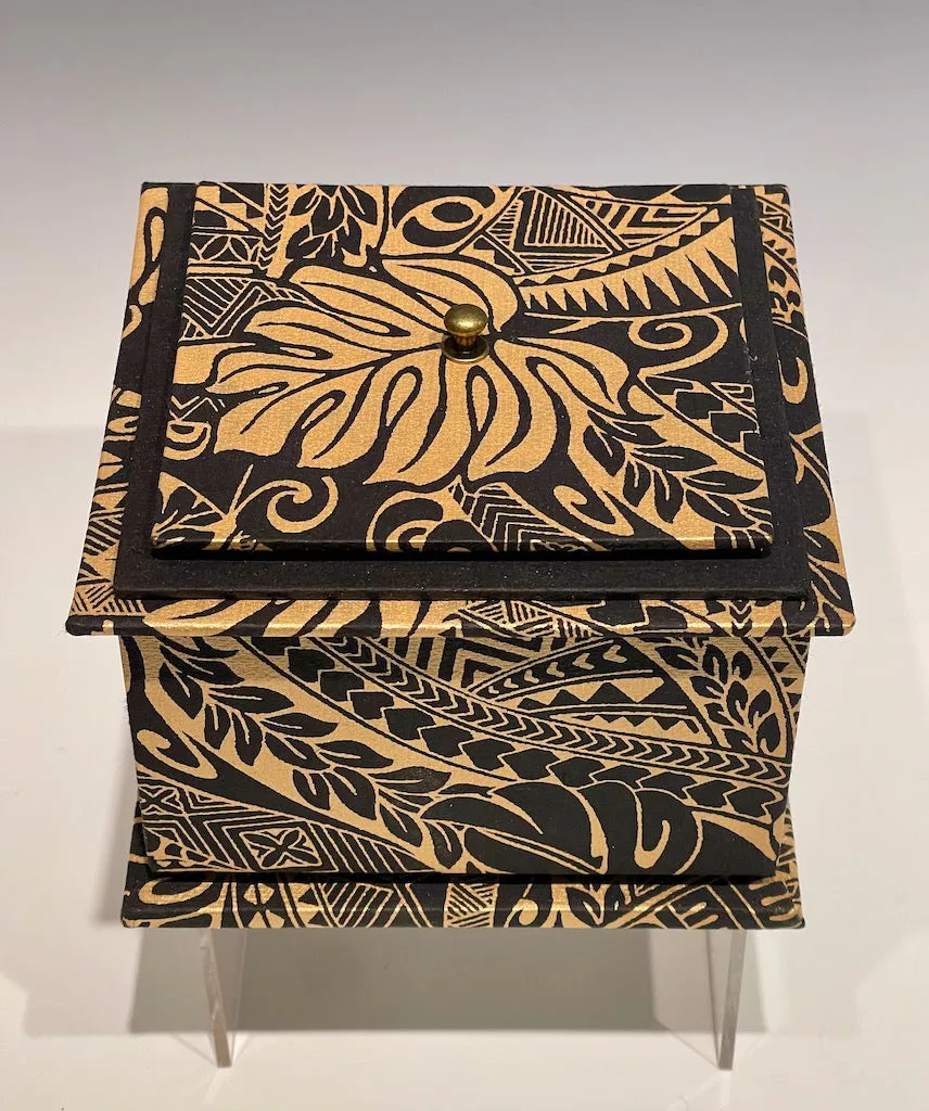 Palm Frond Handmade Mixed Media Box JS109