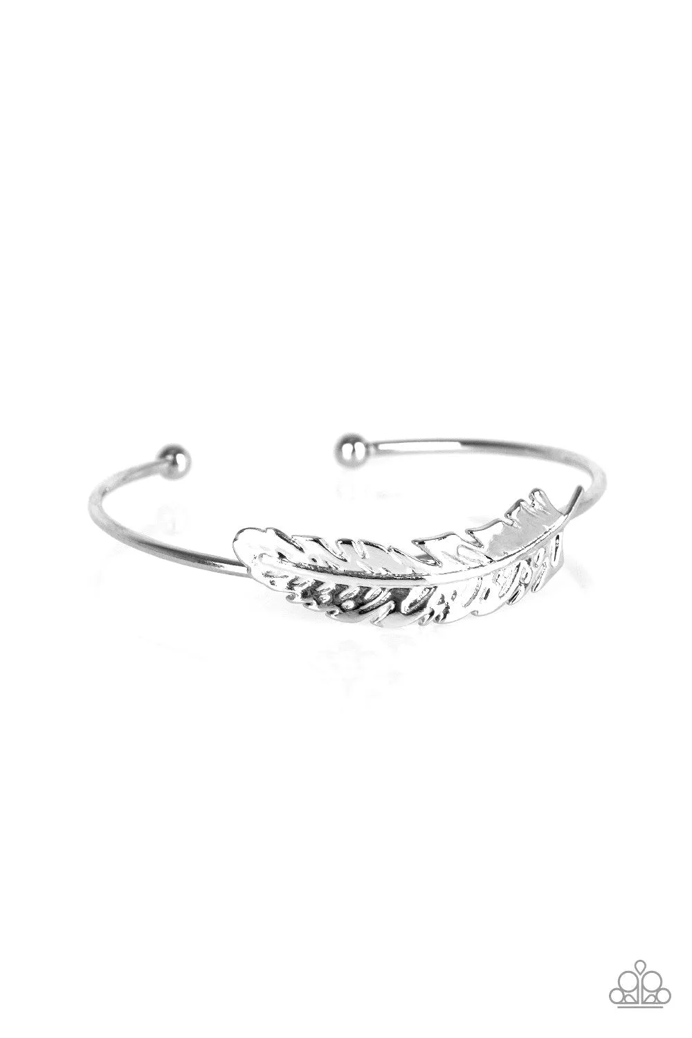Paparazzi - How Do You Like This FEATHER? - Silver Bracelet
