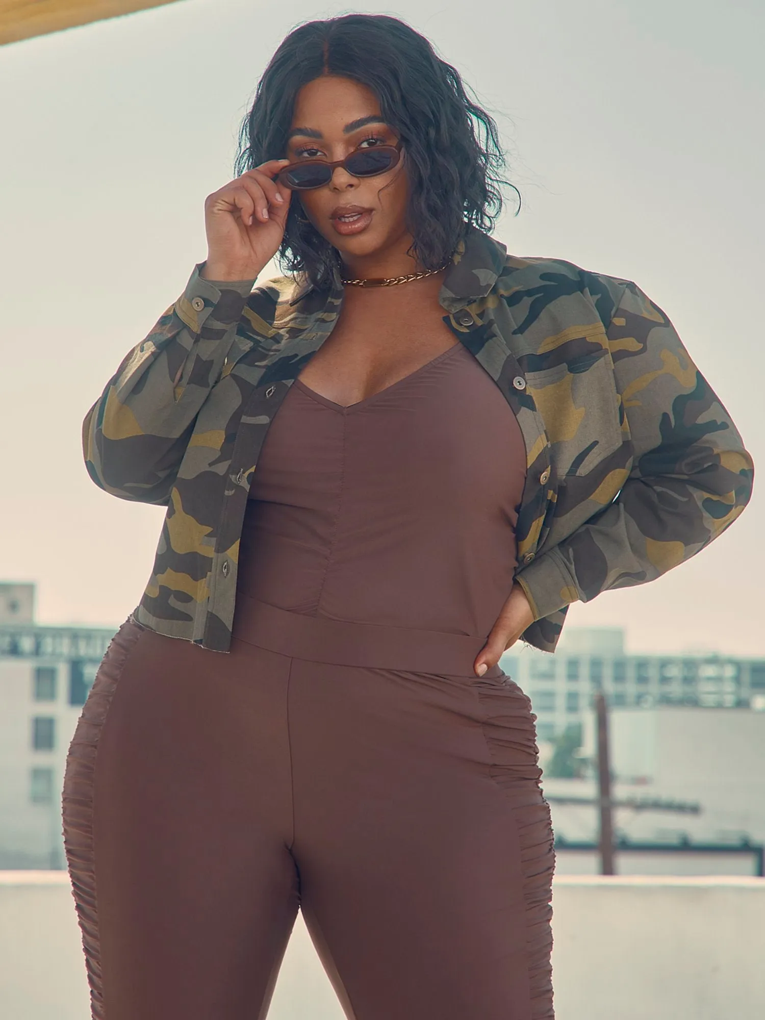 Paulina Camo Shirt Jacket