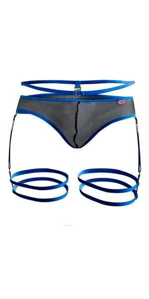 Pikante 1082 Lujueria Garter Thongs Blue