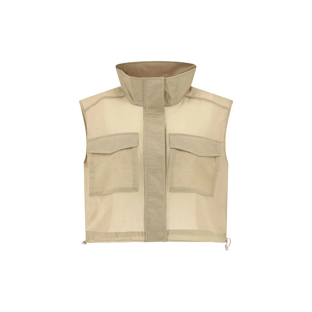 PINKO Cropped Gilet Jacket