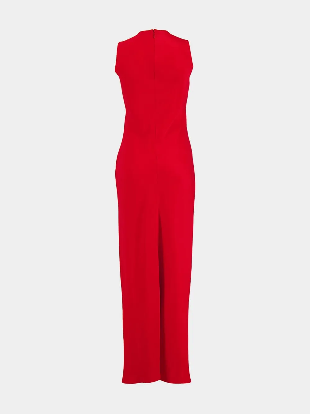 Poppy Red Long Straight Dress
