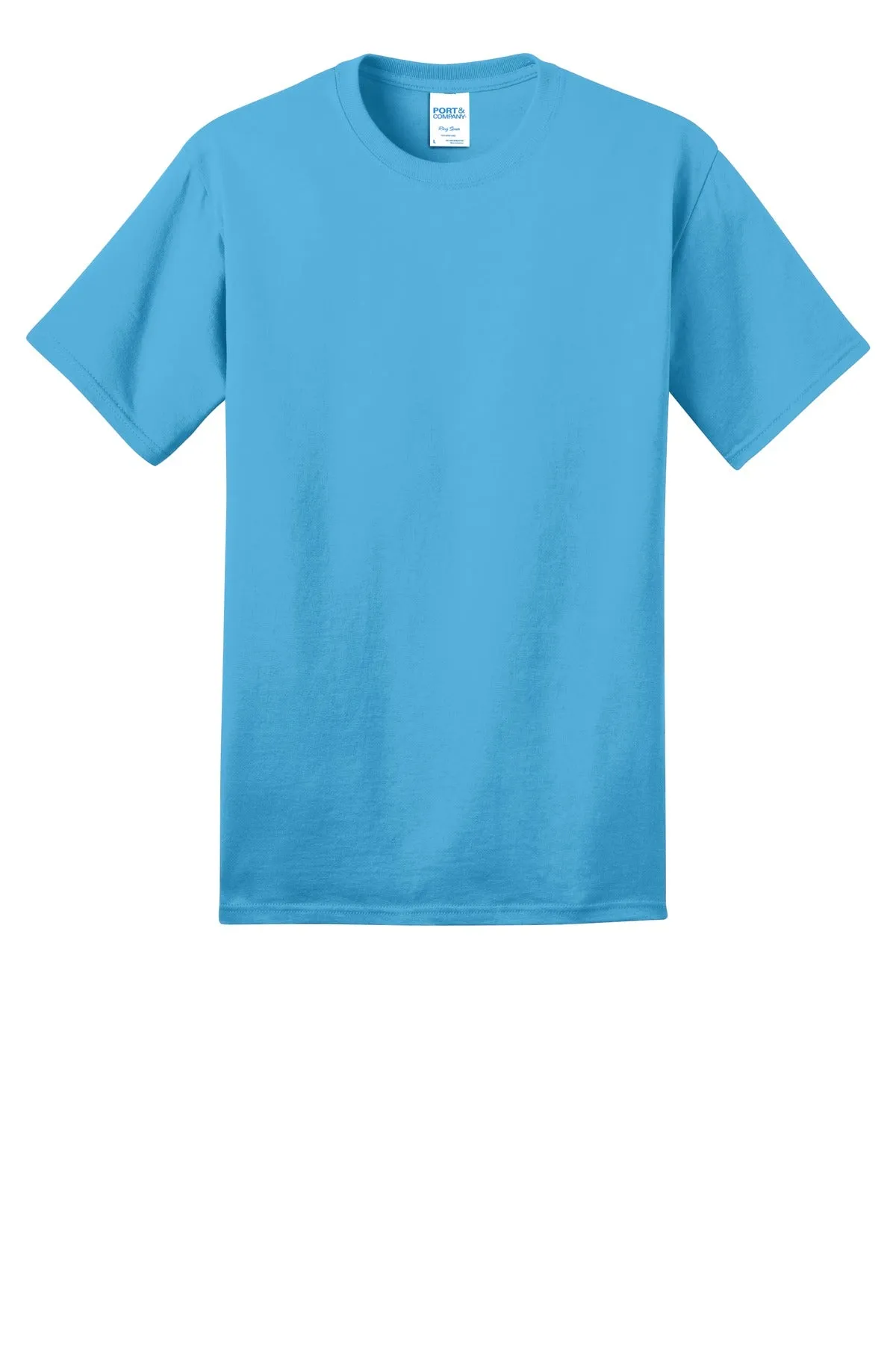Port & Company Ring Spun Cotton Tee. PC150 Aquatic Blue