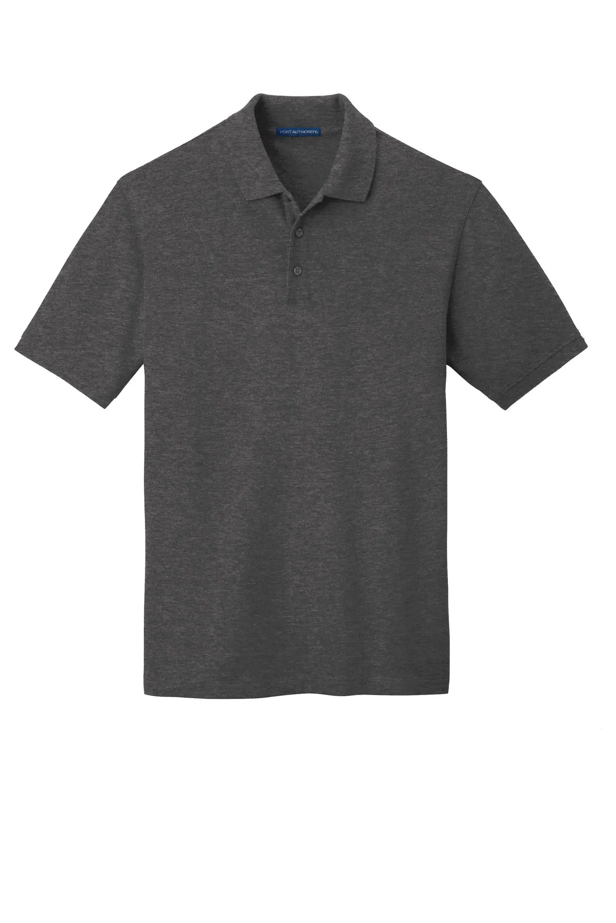Port Authority EZCotton Polo. K8000 Charcoal Heather