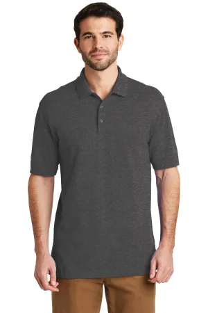 Port Authority EZCotton Polo. K8000 Charcoal Heather