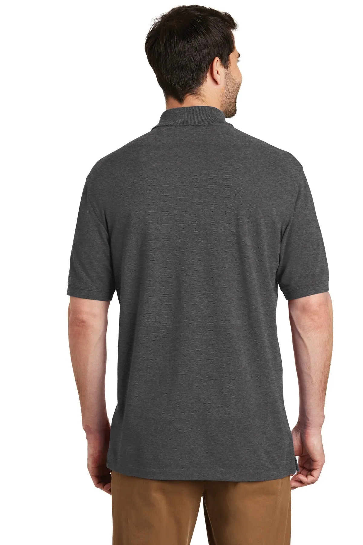 Port Authority EZCotton Polo. K8000 Charcoal Heather