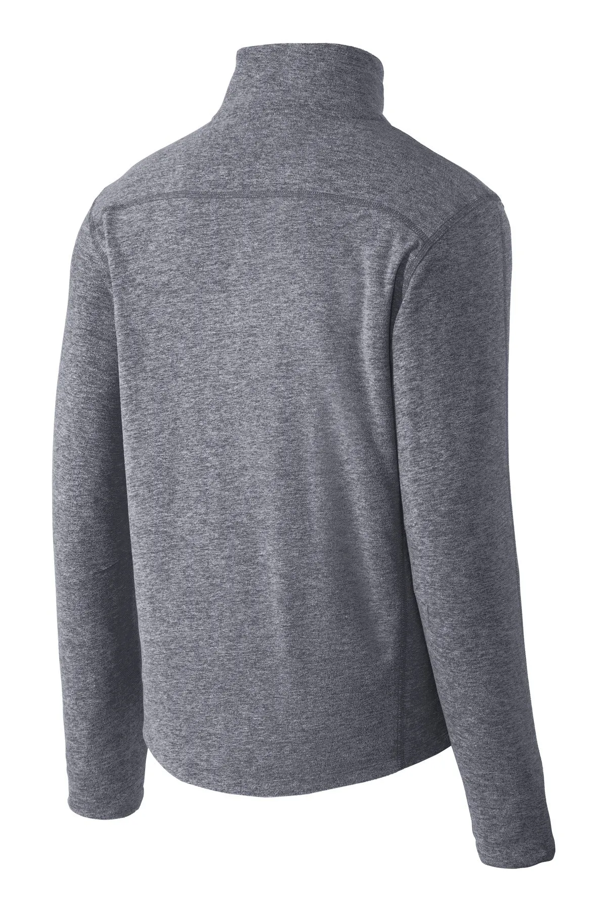 Port Authority Heather Microfleece Full-Zip Jacket. F235 True Navy Heather