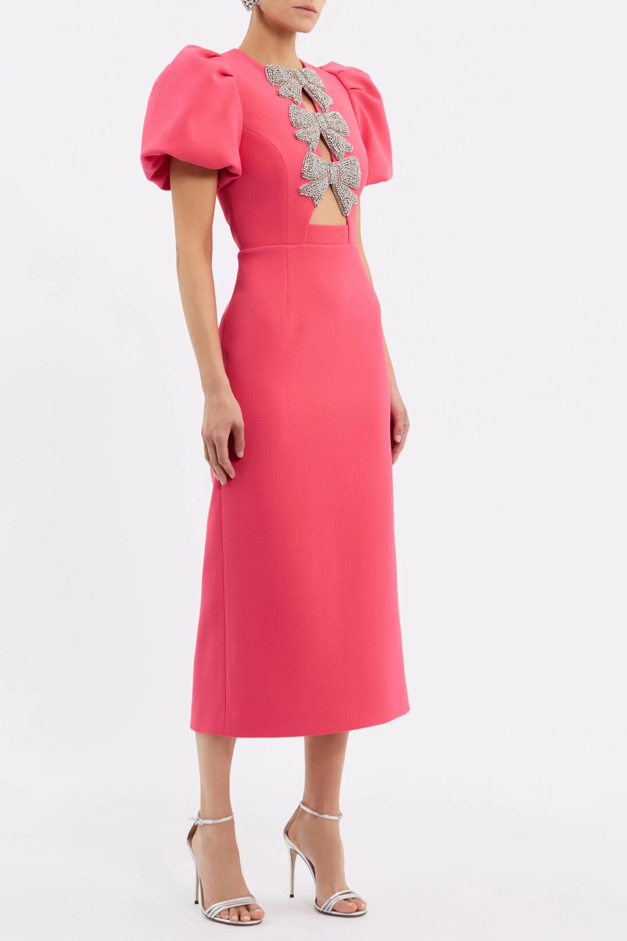 Posey Puff Sleeve Midi Dress
