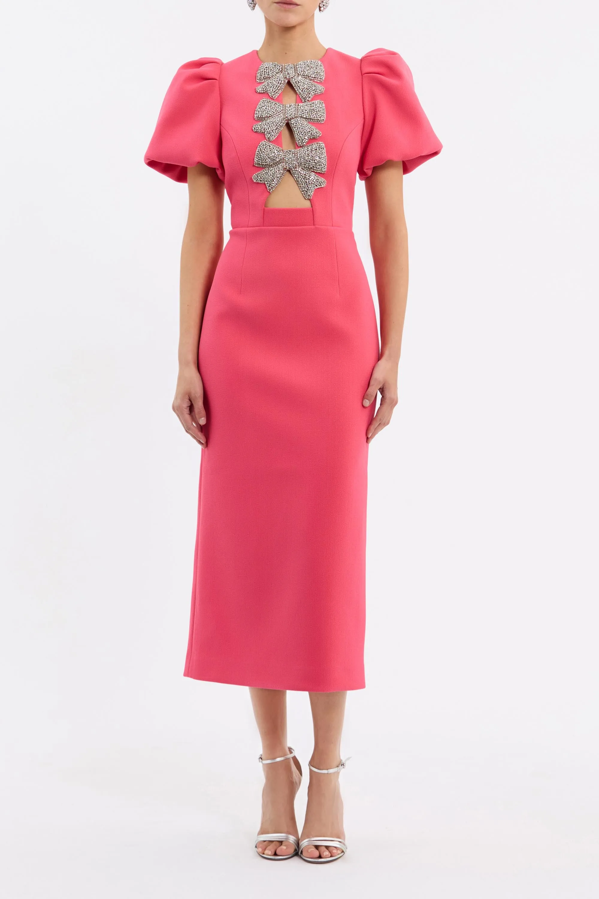 Posey Puff Sleeve Midi Dress